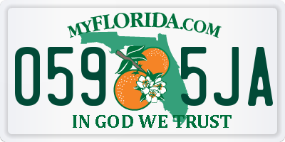 FL license plate 0595JA