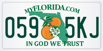 FL license plate 0595KJ