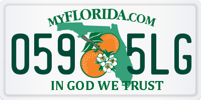 FL license plate 0595LG