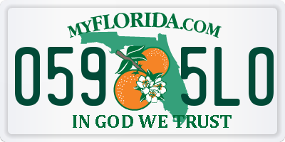 FL license plate 0595LO