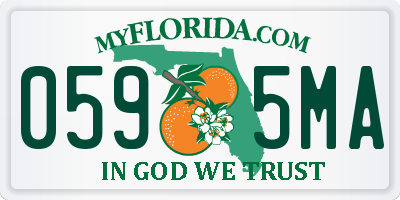 FL license plate 0595MA