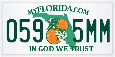 FL license plate 0595MM