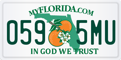 FL license plate 0595MU