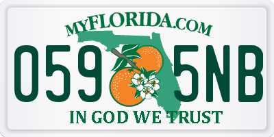 FL license plate 0595NB