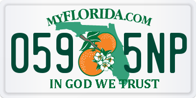 FL license plate 0595NP