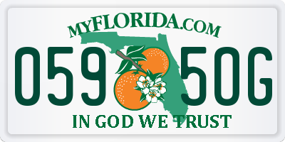 FL license plate 0595OG