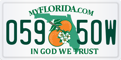 FL license plate 0595OW