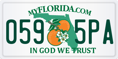FL license plate 0595PA
