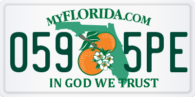 FL license plate 0595PE