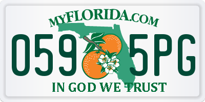 FL license plate 0595PG