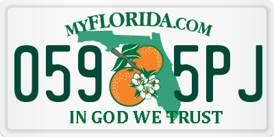 FL license plate 0595PJ