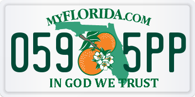 FL license plate 0595PP