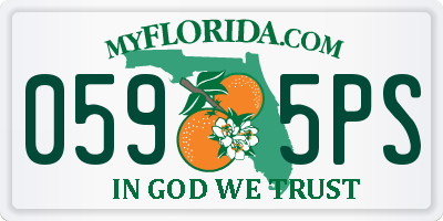 FL license plate 0595PS