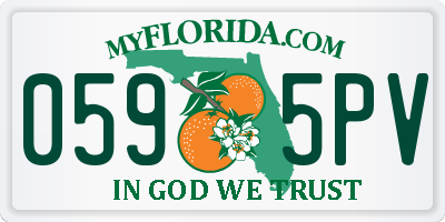 FL license plate 0595PV