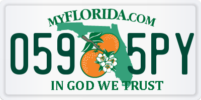 FL license plate 0595PY