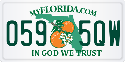 FL license plate 0595QW
