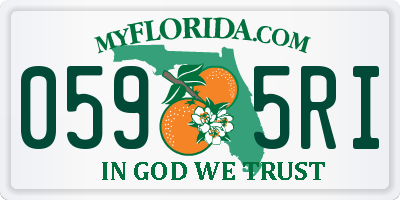 FL license plate 0595RI