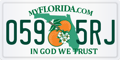 FL license plate 0595RJ