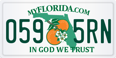 FL license plate 0595RN