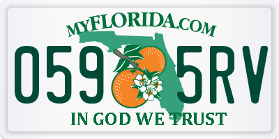 FL license plate 0595RV