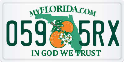 FL license plate 0595RX