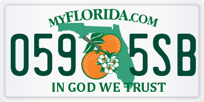 FL license plate 0595SB