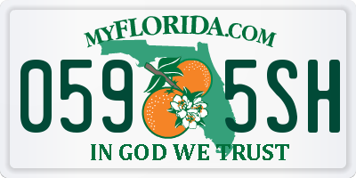 FL license plate 0595SH