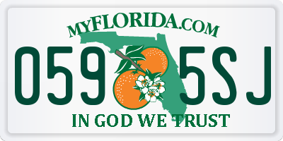 FL license plate 0595SJ