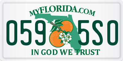 FL license plate 0595SO