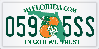 FL license plate 0595SS