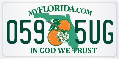 FL license plate 0595UG