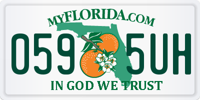 FL license plate 0595UH