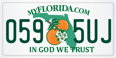 FL license plate 0595UJ