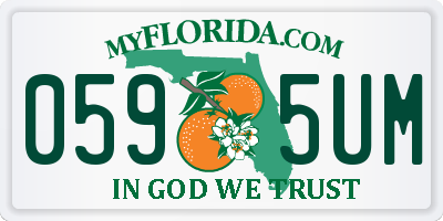 FL license plate 0595UM