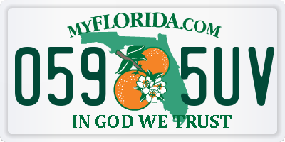 FL license plate 0595UV