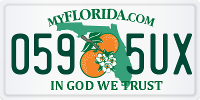 FL license plate 0595UX