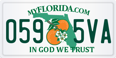 FL license plate 0595VA
