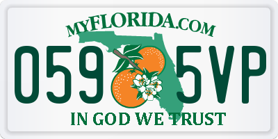 FL license plate 0595VP