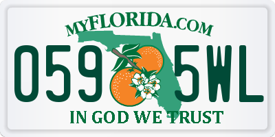 FL license plate 0595WL