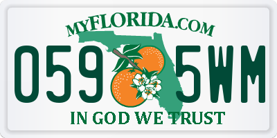 FL license plate 0595WM
