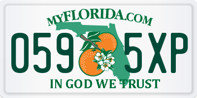 FL license plate 0595XP