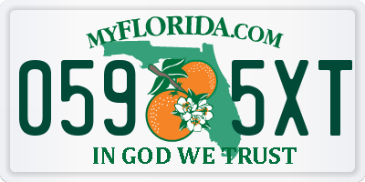 FL license plate 0595XT