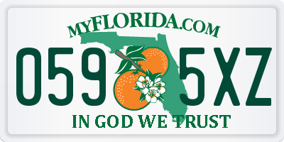 FL license plate 0595XZ