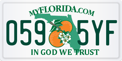 FL license plate 0595YF