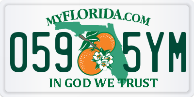 FL license plate 0595YM