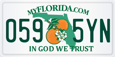 FL license plate 0595YN