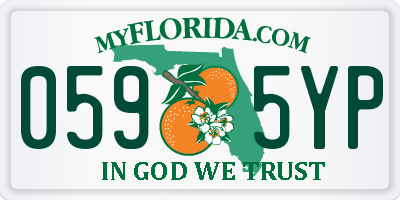 FL license plate 0595YP