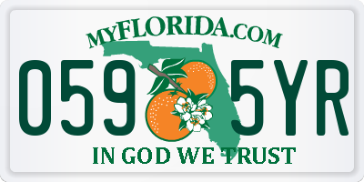 FL license plate 0595YR