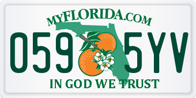 FL license plate 0595YV