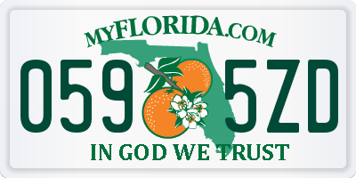 FL license plate 0595ZD